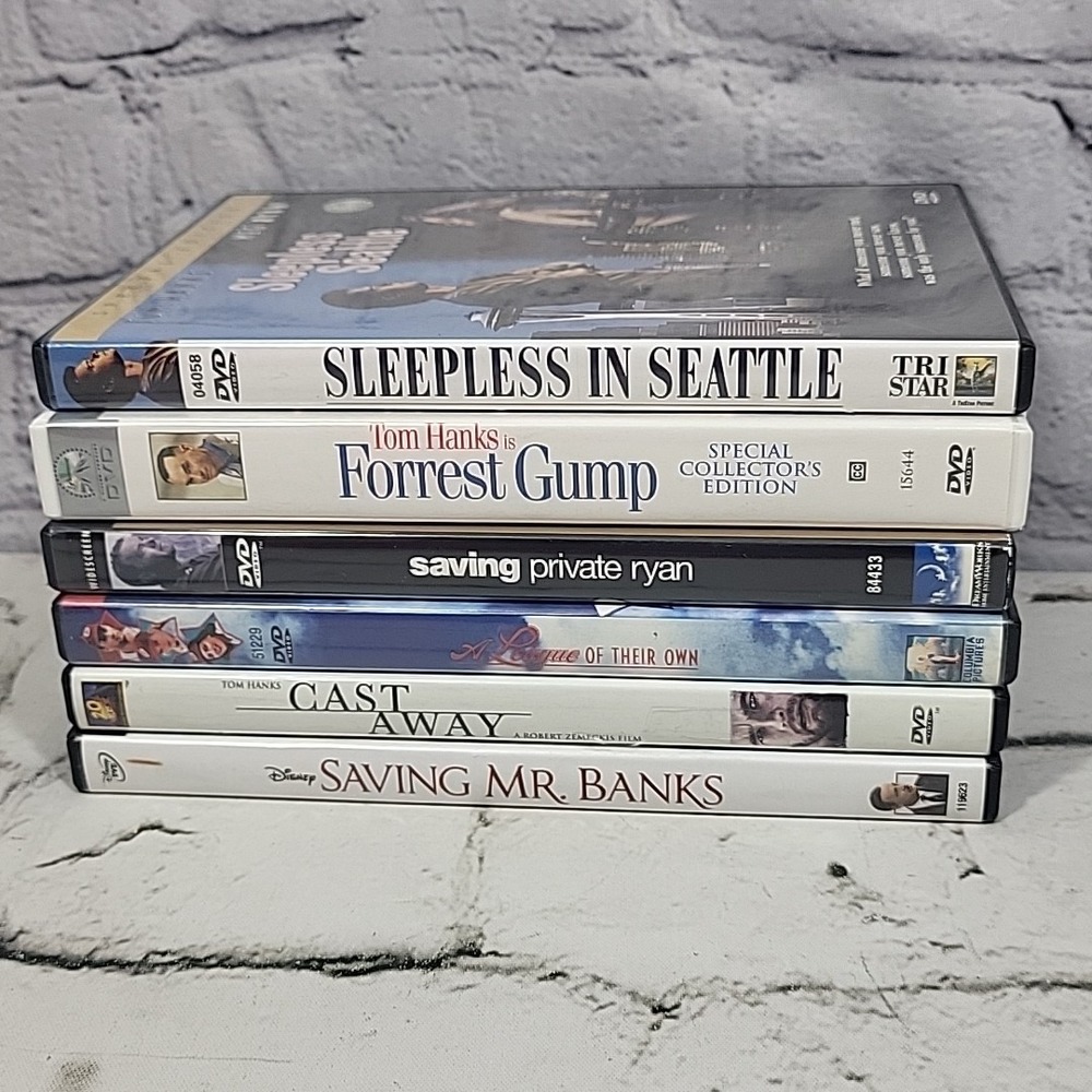 Tom Hanks Movies DVD Lot Of 6 Sleepless Seattle Mr Banks Castaway Private Ryan‎